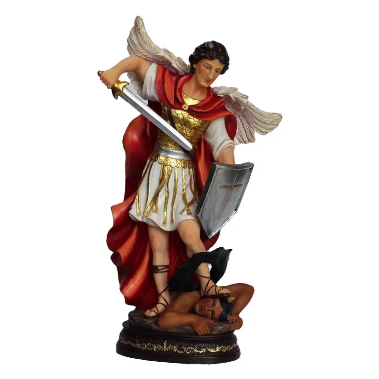 Top Grace Custom religious craft statue polyresin saint Michael archangel manufactures of religious Catholics