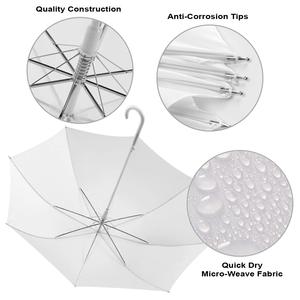 Parapluie transparent à ouverture manuelle semi-automatique, personnalisable avec logo, pour mariages et événements extérieurs – Cadeau promotionnel du fabricant - Product Image 3