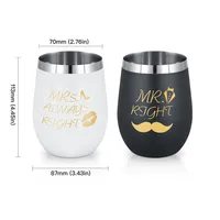 Mug en acier inoxydable avec boîte cadeau - Vaisselle à cocktail pour Martini, Mojito, boissons mélangées, bar, fête, bière, vin - Verre de 5 à 10 cm de diamètre