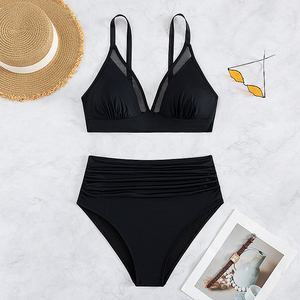 Bán Buôn Tummy Kiểm Soát Đồ Bơi Cho Phụ Nữ Cao Eo Cộng Với Kích Thước Bộ Bikini Cắt Cao Sexy Cheeky Hai Mảnh Tắm Phù Hợp Với - Product Image 2