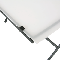 Table de photographie portable flexible mini studio en ABS blanc 0,6 m x 1 m pour appareil photo