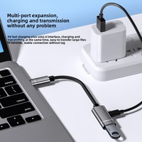 Adaptador Multifunción OTG de Aleación de Aluminio de Alta Calidad, Tipo-C USB 2.0 PD, Carga Rápida para Teléfono Móvil, Ratón, Memoria USB, Lector de Tarjetas