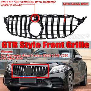 กระจังหน้ารถยนต์ GTR GT W205 พร้อมกล้องสำหรับ Mercedes Benz C Class W205 C300 C250 C43 สำหรับ AMG ปี 2019 - Product Image 1