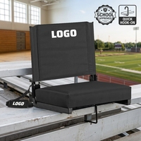 Siège de stade rembourré avec support dorsal, chaise pliable pour gradins, ultra compacte, portable, pour école, football, avec logo personnalisé