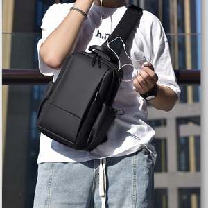 Best Selling Fashion Waterproof Motorcycle Chest <b>Bag</b> With USB Crossbody Sling <b>Bag</b> <b>Sports</b> Belt <b>Bag</b> for <b>Men</b> - Product Image 3