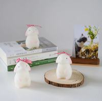Linda Vela Aromática de Conejito con Orejas Caídas, Recuerdo para Fiesta de Cumpleaños, Vela Decorativa de Cera de Soja DIY para el Hogar