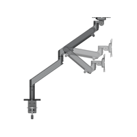 Argent Multifonctionnel Bureau LCD Universel Rotatif Télescopique Simple Ordinateur Moniteur Bras 90 Degrés 32 Pouces Support Stock