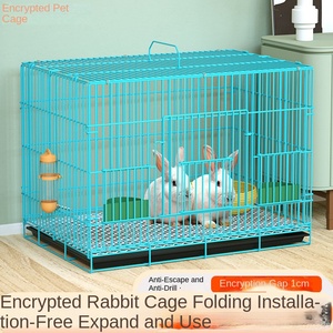 Grande <span class=keywords><strong>cage</strong></span> d'élevage intérieure pour lapins, en métal robuste, pliable, <span class=keywords><strong>avec</strong></span> motif, pour lapins bébés, type <span class=keywords><strong>cage</strong></span> de transport sécurisée <span class=keywords><strong>avec</strong></span> fermeture à bouton - Product Image 4