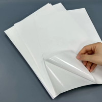 Papier autocollant brillant A4 21CM * 29CM feuilles de papier autocollant autocollant blanc et blanc inscriptible A4