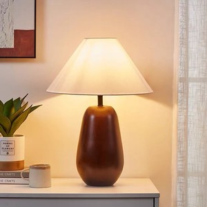 สไตล์ญี่ปุ่นมินิมอลลิสต์โคมไฟตั้งโต๊ะไม้เนื้อแข็ง E27 LED 220V สำหรับห้องนอนศึกษาห้องน้ำชาเซน - Product Image 3