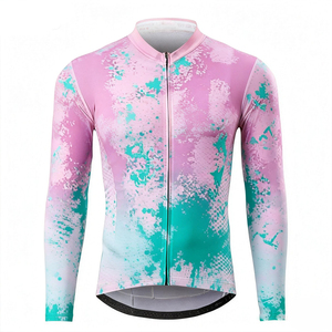 Maillot de cyclisme léger et respirant en maille à manches longues, séchage rapide, personnalisable en gros pour vélo de route - Product Image 3