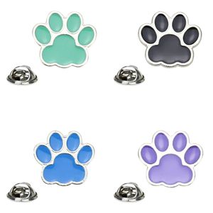 Эмалированная Заколка-талисман для школы с мультяшным принтом лапы животных, жесткая эмалированная заколка для лап кошек и собак, рекламный сувенир - Product Image 3
