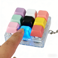 2/3/4 Keys Mechanical Keyboard Switch Keycap Keycap Tester Switches Keychain with LED Light and Keyboard for Relief