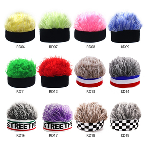 Venta al por mayor Retro Punk Mujeres Hombres Spiked <span class=keywords><strong>Peluca</strong></span> de pelo corto Colorido Sin borde de punto Beanie Hair Hat <span class=keywords><strong>Peluca</strong></span> - Product Image 3