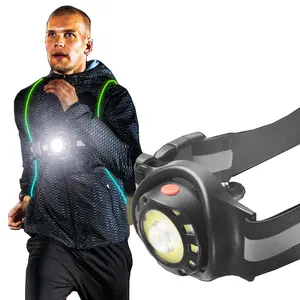 2023 Outdoor Night Run Waarschuwing Safty Licht Usb Oplaadbare Borstlamp Sport Hardloopverlichting