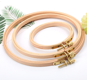 Outils de broderie à la main en bois de hêtre Cadres de broderie de style simple Cerceaux au point de croix Accessoire de couture portable élégant - Product Image 2