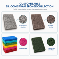 Esponja de Silicona de Celda Abierta de Alta Densidad Personalizable, de Grado Alimenticio, para Lavar y Limpiar en la Cocina, ¡Oferta!