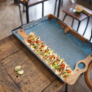 2025 nuevo grado Acacia madera <span class=keywords><strong>Taco</strong></span> Can Stand bandeja ecológica de lujo puede contener 8 Soft Shell Hard Shell Tacos Restaurant.<span class=keywords><strong>Bar</strong></span>.Hotel - Product Image 6