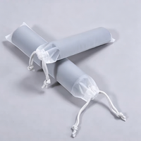 Sac à cordon personnalisé avec logo imprimé, finition mate dépolie, sac en plastique dépoli, sac en polyéthylène, sac d'emballage pour parapluie et tapis de souris