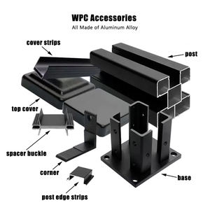 ألواح سياج فنية مقطوعة بالليزر من WPC مع عمود من الألومنيوم لسياج الخصوصية الخارجي للمباني والحدائق المنزلية - Product Image 4