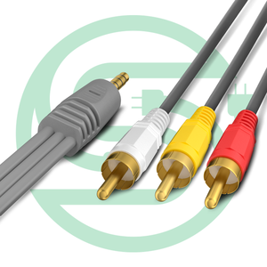 Cable de 3,5mm <span class=keywords><strong>a</strong></span> <span class=keywords><strong>rca</strong></span> av para videocámara, Conector de Audio y vídeo estéreo de 3,5mm macho <span class=keywords><strong>a</strong></span> 3RCA macho, buen precio - Product Image 3