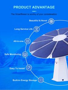 Système intelligent original de <span class=keywords><strong>panneau</strong></span> <span class=keywords><strong>solaire</strong></span> de fleur de <span class=keywords><strong>production</strong></span> d'usine <span class=keywords><strong>3Kw</strong></span> avec le paysage de stockage de l'énergie 5KWh dépistant automatiquement la lumière du soleil - Product Image 5