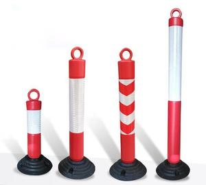 2025 Offre Spéciale <span class=keywords><strong>trafic</strong></span> Flexible doux très visible PE délinéateur d'avertissement en plastique poteau noir avec Base - Product Image 1