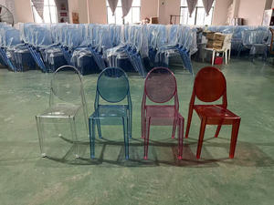 เก้าอี้จัดเลี้ยงคริสตัลอะคริลิกแบบพกพาด้านหลังเก้าอี้รับประทานอาหารพลาสติกรูปทรงผีด้านหลังงานแต่งงานร้านอาหารกลางแจ้งห้องนอนโรงเรียนวิลล่า - Product Image 6