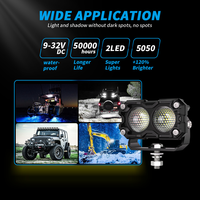 Feux LED de 3 pouces, lot de 2, 31W 3100LM, blanc et rouge, feux auxiliaires tout-terrain, 9-30V, Wrangler Bronco Tank 300 SUV