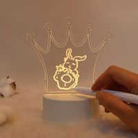 Offres Spéciales forme personnalisée 3D bricolage babillard veilleuse couleur chaude LED tableau de notes avec stylo tissu lampe de nuit