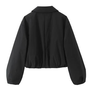 جاكيت MYST&ZA نسائي 2024 خريفي وشتوي جديد كاجوال بياقة طيار بأكمام طويلة معطف قطني 2753334 - Product Image 6