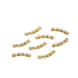 Accessoires de bijoux en perles faits à la main pour un <span class=keywords><strong>collier</strong></span> en forme de téléphone incurvé en tube lisse plaqué or 14 carats - Product Image 5