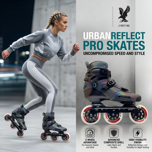 Patins à roulettes professionnels 4x76mm avec base en fibre de carbone, roues en PU haute élasticité, système de triple verrouillage, chaussures de slalom freestyle - Product Image 1