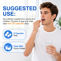 Capsules de croissance en hauteur Lenm avec Calcium et Zinc pour le développement cérébral des adolescents, soutien osseux, capsules de croissance, force osseuse améliorée