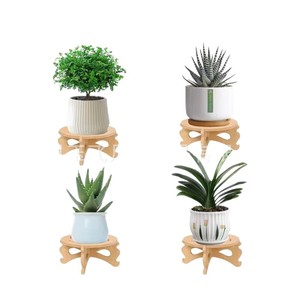 Modern Minimalist Solid Wood Flower <b>Pot</b> Base Natural Color Indoor Plant Stand Home Decor Wooden Potted Plant Rack - Product Image 1