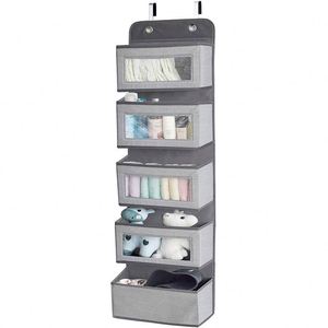 Sac de rangement suspendu personnalisable en non-tissé sérigraphié pour porte, sac de rangement multicouche suspendu pour armoire - Product Image 1