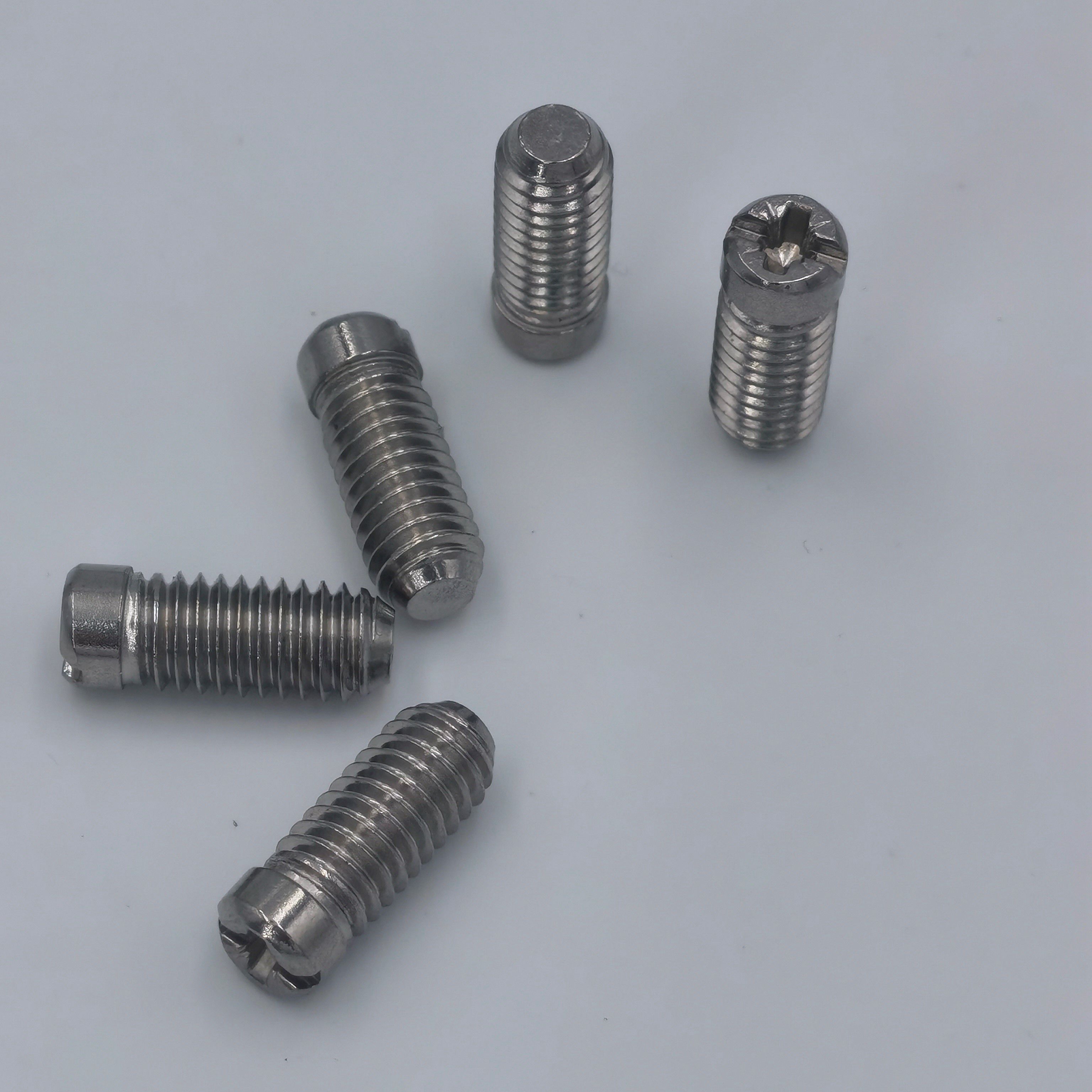 OEM Customized M3 M4 M5 M6 Plastic Dog Point Hex Socket Grub Screws