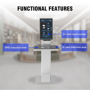 كشك خدمة ذاتية ذكي للمكتبات بلون رمادي فضي، مزود بتقنية RFID للإعارة والعودة السريعة لإدارة أصول المكتبة - Product Image 2