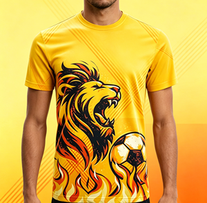 T-shirt col rond imprimé pour homme, maillot de supporter de football essentiel pour la Coupe du Monde 2026 des Pays-Bas, haute qualité, maille respirante 100 % polyester - Product Image 1
