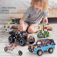 Véhicule tout-terrain à assembler, blocs de construction en plastique, modèle de jouet à visser, pour les âges de 7 à 14 ans, assemblage par visser, bricolage
