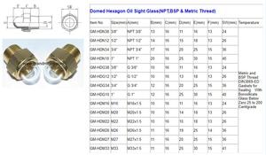 Jauges de <span class=keywords><strong>niveau</strong></span> d'<span class=keywords><strong>huile</strong></span> en laiton en forme de dôme NPT 1/2 pouce pour compresseur d'air - Product Image 5