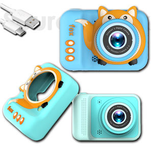 กล้องดิจิตอลสำหรับเด็ก SourcingArk Kidiway รุ่น Fox Design หน้าจอ 2.0 นิ้ว ความละเอียด Full HD 1080P พร้อม WiFi และสติกเกอร์ AR สำหรับเด็กอายุ 3-6 ปี รุ่น Q3 - Product Image 1