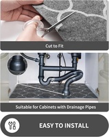 Doublure d'étagère de tiroir antidérapante support étanche sous l'évier tapis absorbant feutre sous l'évier tapis pour cuisine salle de bain armoire