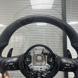 Volante de Cuero Personalizado Estilo Deportivo <span class=keywords><strong>M</strong></span> para BMW F10 E90 M5 F16 F20 F30 M3 F80 M4 F82 M2 F87 X5 F15 E70 E71 Serie F F11 F18 - Product Image 3