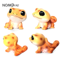Accesorios para reptiles resina anfibios estatua de animales figuritas coleccionables tortuga Gecko serpiente camaleón adornos