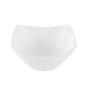 Plat à trempette en plastique blanc pour assaisonnement de fondue, petit plateau à condiments au design carré - Product Image 2