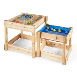 Summer Club Outdoor Garden Wooden Sand And Water Play Tables Wood For Kids Toddlers Sandbox Activities