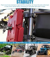 Kit de Montaje para Bidón de Gasolina de Aluminio y Acero Inoxidable con Recubrimiento en Polvo, Compatible con Rotopax/Fuelpax, Universal para UTV, ATV, Jeep