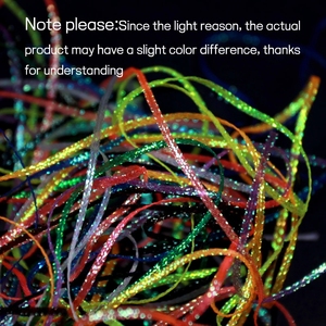 Trenza Plana Fluorescente UV de 3/4 mm, 2 Yardas/Bolsa, para Emergers, Ninfas, Camarones, Scud, Streamer, Lucio, Material para Atar Moscas de Agua Salada - Product Image 4
