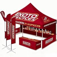 Bannière publicitaire personnalisée 3x3, imprimée, en aluminium, pliable, pour événements intérieurs/extérieurs, auvent, gazebo, toit de protection, stand d'exposition
